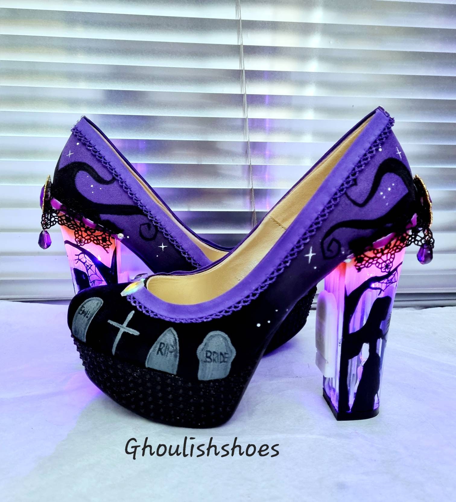 Corpse Bride Light up Ladies Heels 