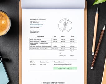 Editable Invoice Template for Small Business: Professional Order Form (Instant Download)