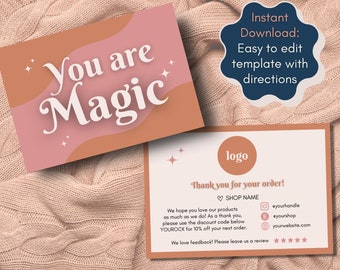 Editable Small Business Thank You Card Template (Canva)