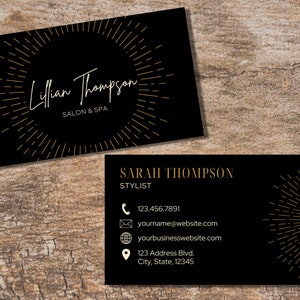 Boho Business Card, Minimalist Business Card Editable Template, Printable DIY Business Card