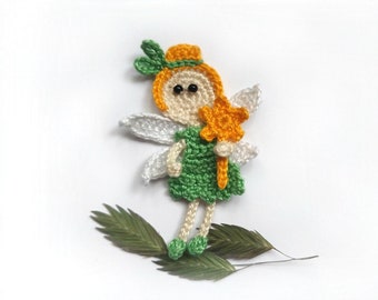 Crochet Fairy applique Miniature star Fairy Cutie Fairy Princess Ornament for Baby Blanket