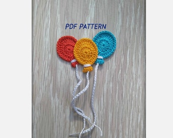 PATTERN crochet balloon applique, Only Crochet Pattern PDF Crochet pattern ukraine seller