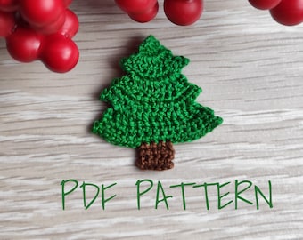 PATTERN Crochet Christmas Tree, Only Crochet Pattern PDF, crochet patterns digital download, applique pattern, crochet easy