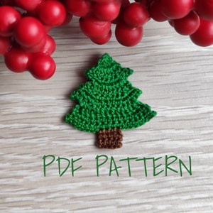 PATTERN Crochet Christmas Tree, Only Crochet Pattern PDF, crochet patterns digital download, applique pattern, crochet easy