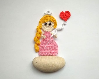 Crochet princess applique Princess favors