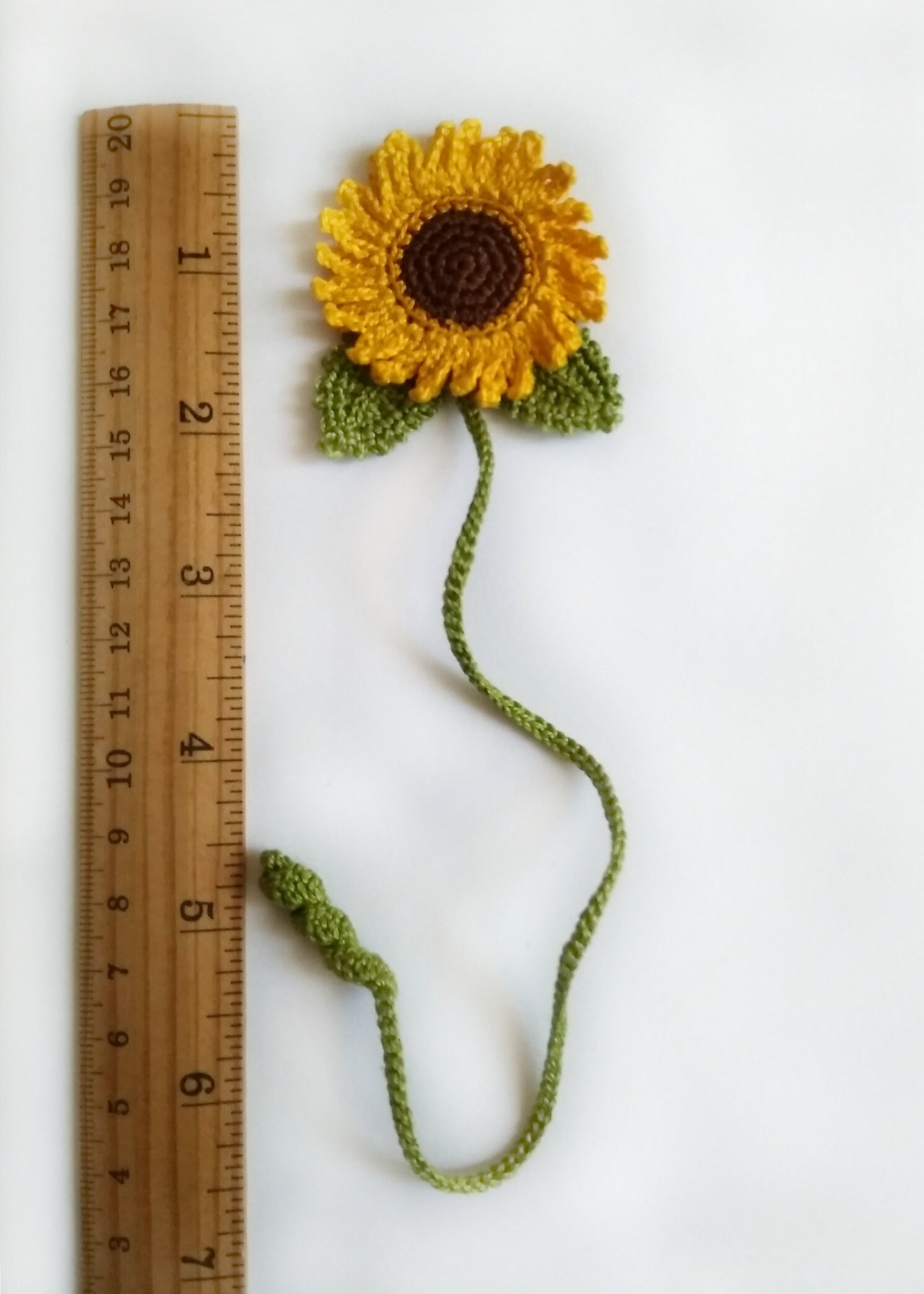 Crochet Sunflower Bookmark Book Lover Gift Teacher Gift Etsy