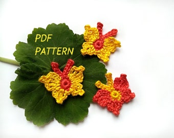 PATTERN crochet butterfly applique, Only Crochet Pattern PDF, Ukraine shops pdf pattern, crochet patterns digital download