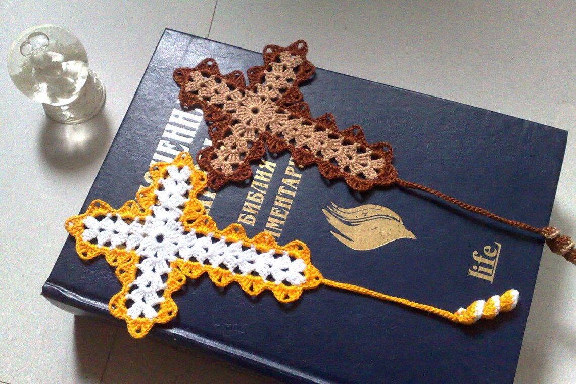 Bible Bookmark Crochet Cross bookmark Gift ideas for book Etsy
