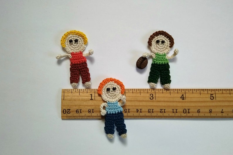 Crochet Boy Applique Design 1pcs Childrens Appliques Baby Boy Etsy