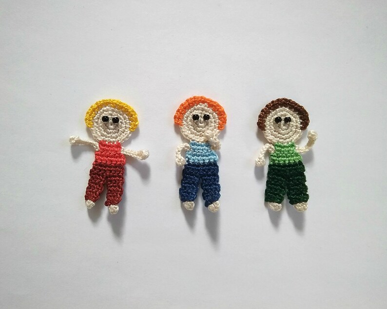 Crochet Boy Applique Design 1pcs Childrens Appliques Baby Boy Etsy