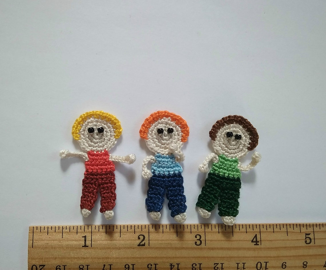 Crochet Boy Applique Design 1pcs Childrens appliques Baby boy Etsy