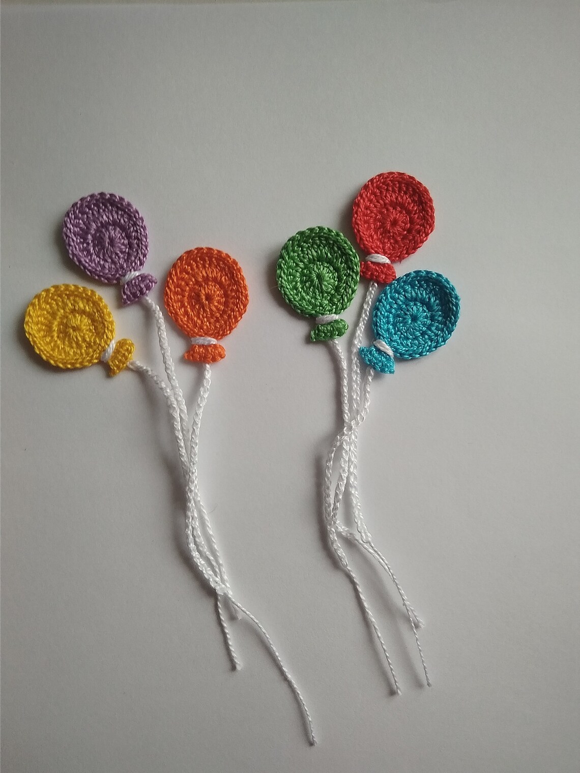 Crochet Balloon Applique 6pcs Small Kids Decoration 1st First Etsy