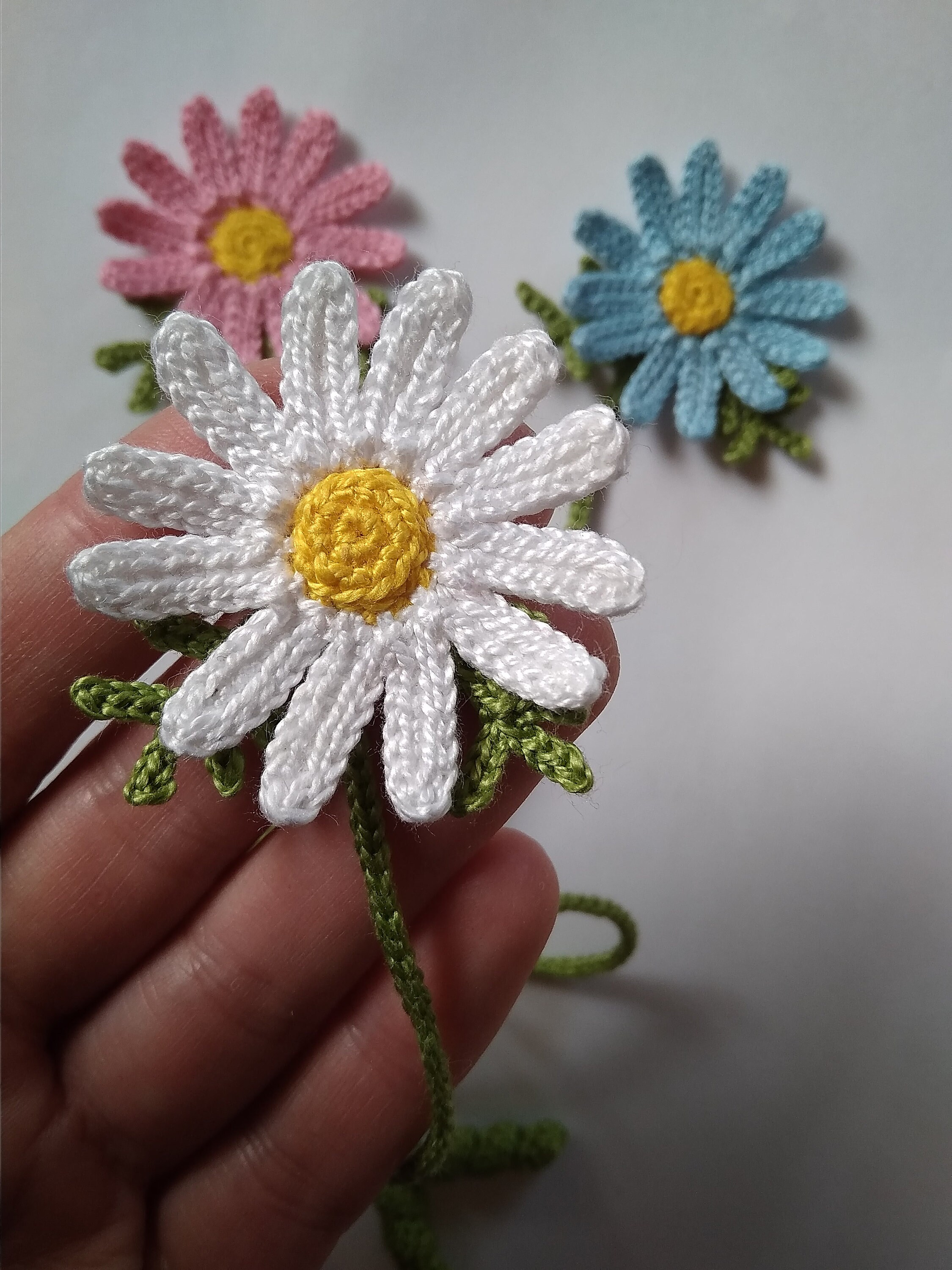Crochet Daisy Bookmark Pastel Bookmark Book Lover Gift Etsy Australia