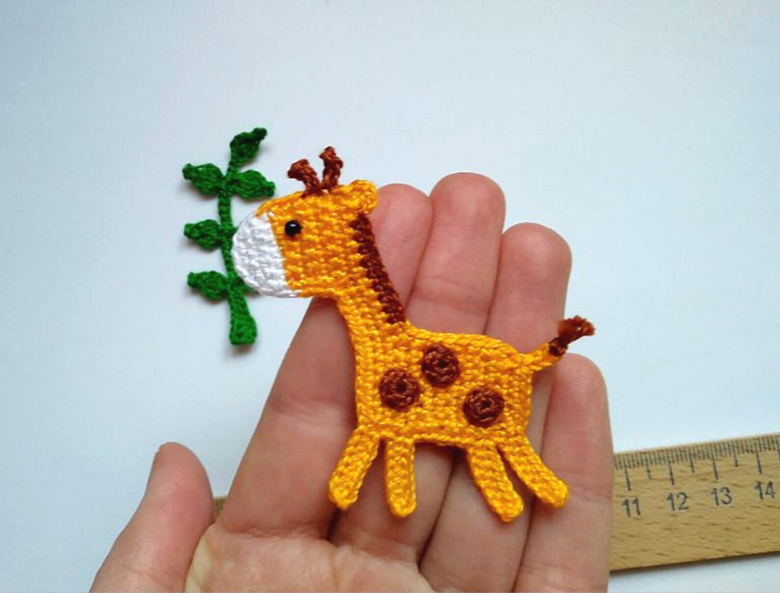 Crochet Giraffe Applique 1pcs Mini Crocheted Giraffe and Etsy