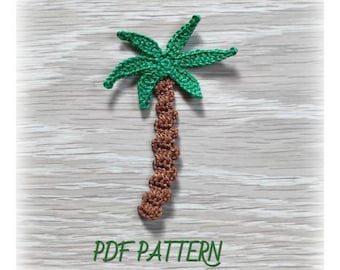 PATTERN crochet Palm tree applique, Only Crochet Pattern PDF Crochet pattern ukraine seller
