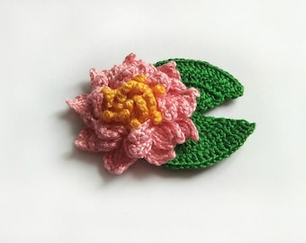 Water lily applique  Lotus flower Blossom lotus
