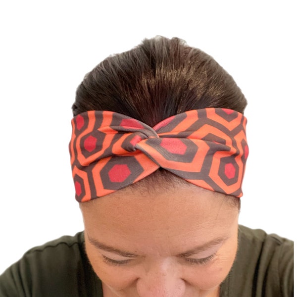 Overlook Hotel Headband Simple Twist Top Fabric Headband, Nurse Headband, Halloween Headband, Woman Headband