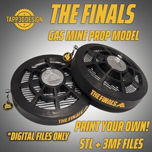 Finalerna - Gasgruva 3D-utskrivbar propellmodell - ENDAST DIGITALA FILER stl+3f-format