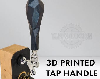 3D Printed Tap Handle - Classic Low Poly - Burnt Titanium PETG