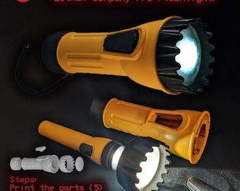Lethal Company Style WORKING Pro Flashlight Prop - 3D Print Files
