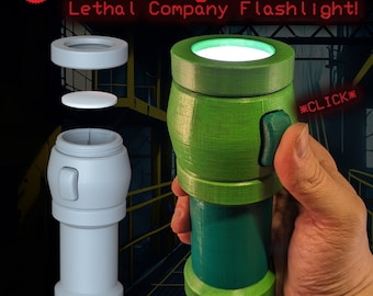 Lethal Company Style  WORKING flashlight prop - STL 3D Print Files