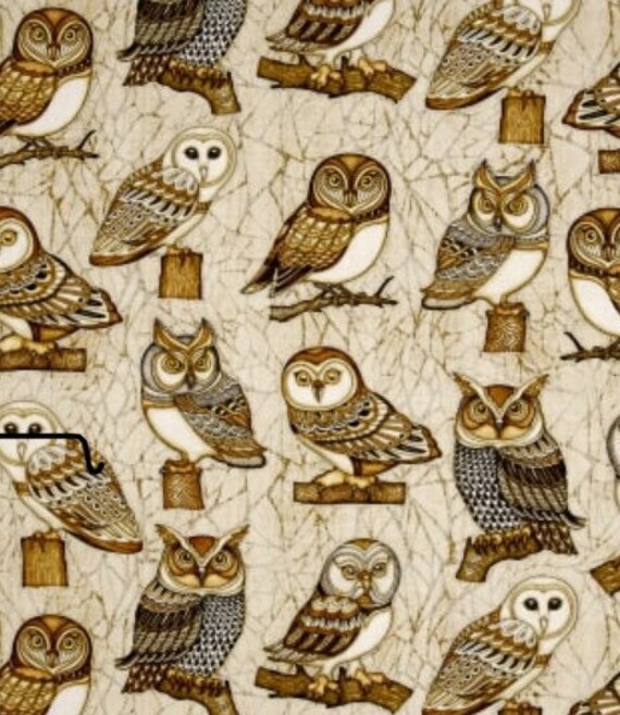 Owls All Over Valance Curtain 42 Wide X 13 Long Etsy