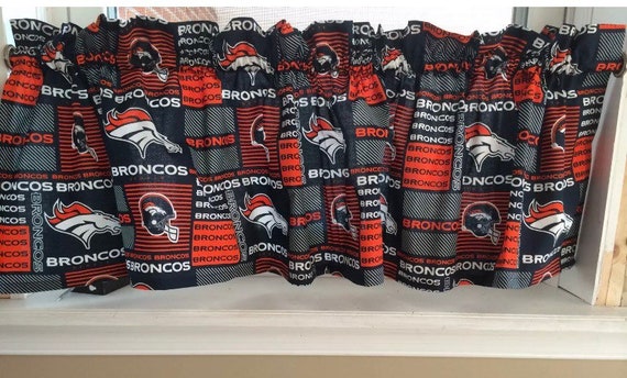 Nfl Denver Broncos Football Valance Curtain 54 W X 13 L
