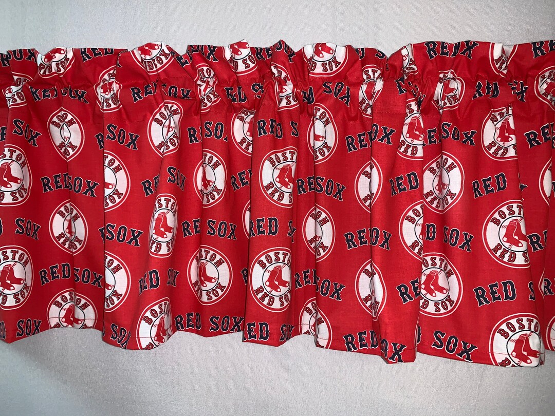Boston Red Sox Valance Curtain 54w X 14L Window Topper Living Room