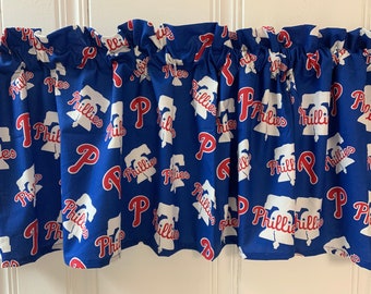 Philadelphia Phillies Valance Curtain MLB Window topper Baseball