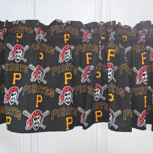 NEW Pittsburgh pirates football Valance Curtain living room bedroom kids teens kitchen bathroom den basement dining room