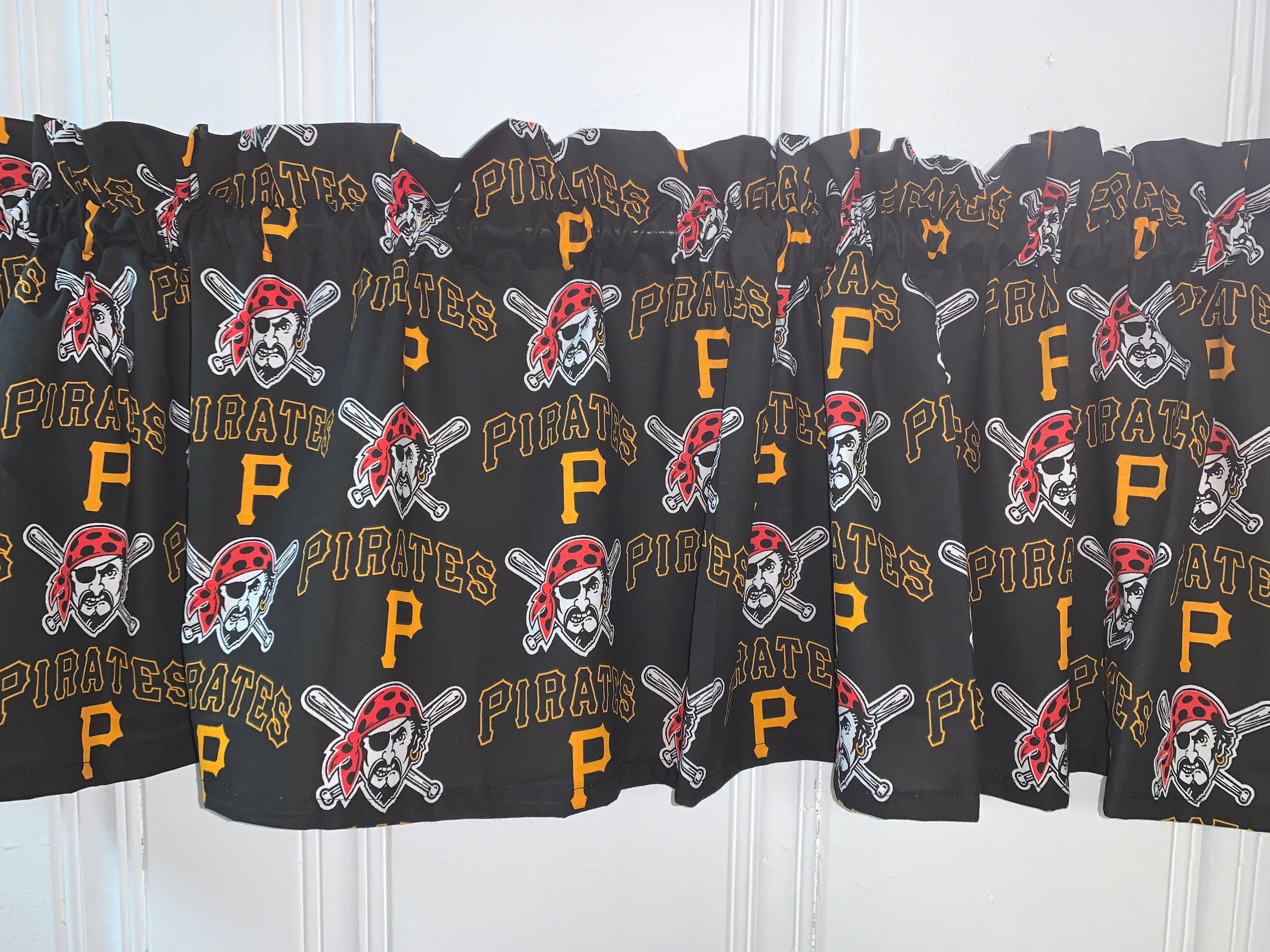 NEW Pittsburgh Pirates Football Valance Curtain Living Room 