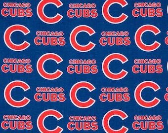 Chicago Cubs TABLECLOTH MLB Baseball 100% Cotton fabric Table Linen Select Size