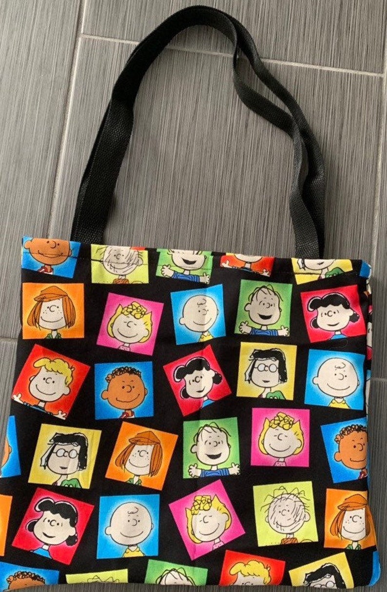 Charlie Brown Peanuts Lined Tote Bag