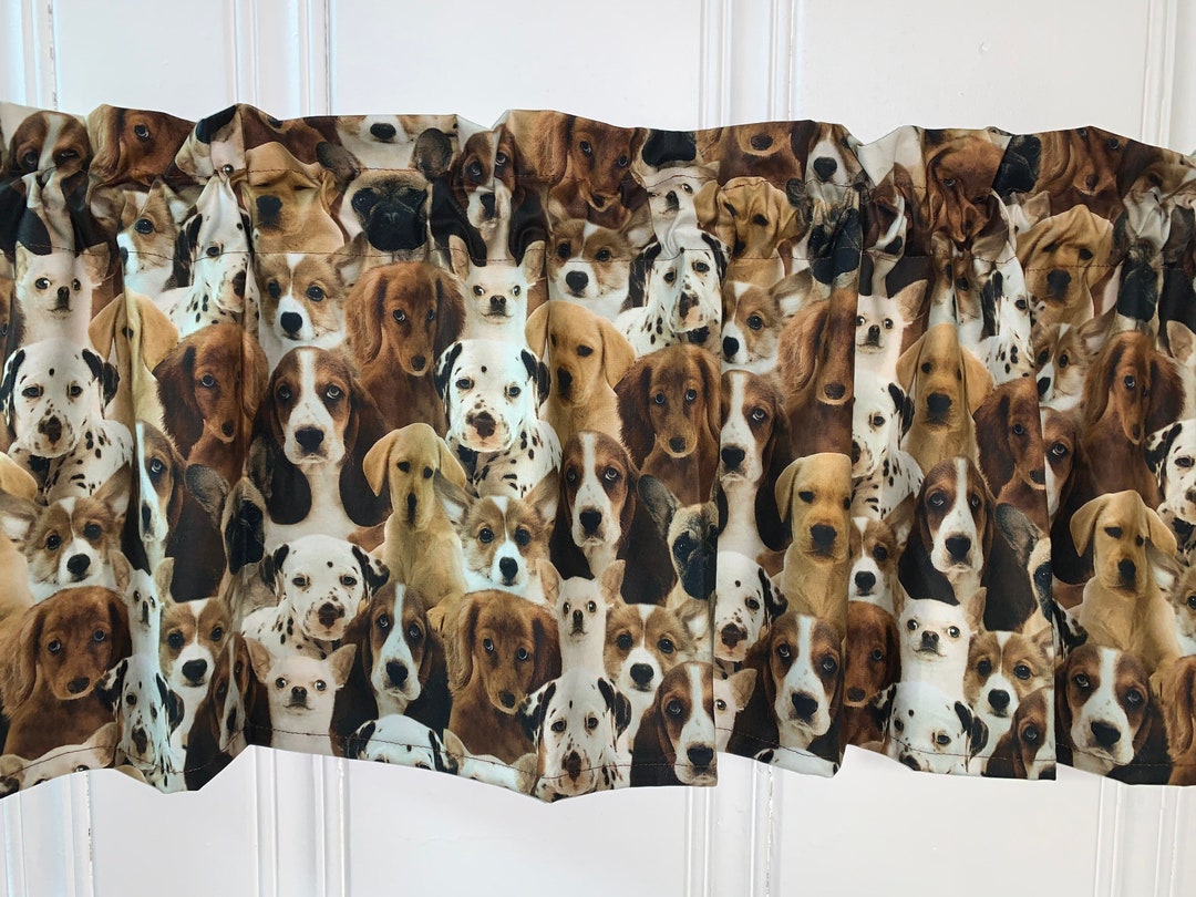 Dog Breeds Puppy Beagle Valance Curtain 42x13 Living Room - Etsy