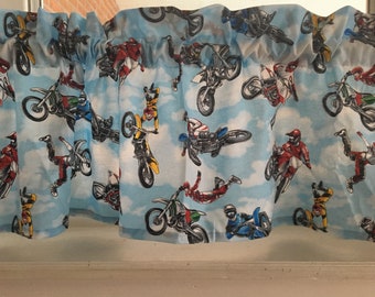 Motorcross bikes dirt bikes Valance curtain
