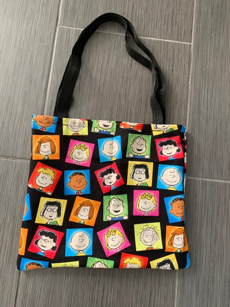 Charlie Brown Peanuts Lined Tote Bag