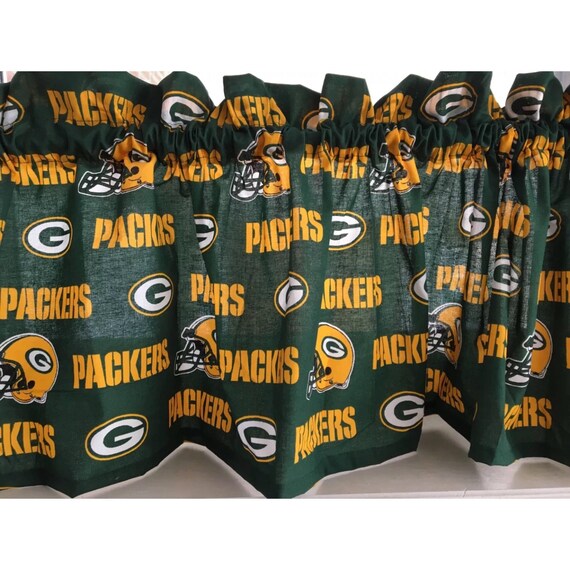 Nfl Greenbay Packers Football Valance Curtain Etsy