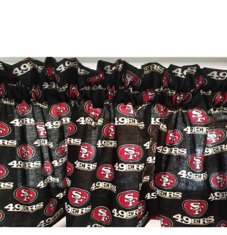 Nfl San Francisco 49ers Football Valance Curtain 54 W X Etsy