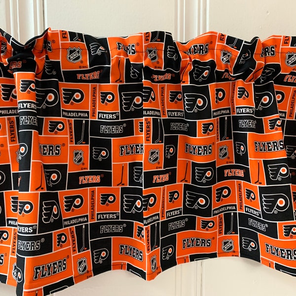 Philadelphia Flyers Ice Hockey Valance Curtain bedroom living room basement man cave bar RV Decor