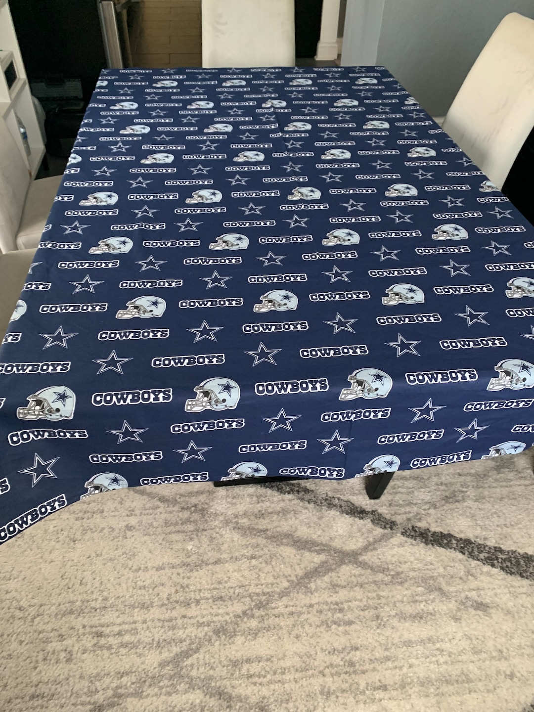 Dallas Cowboys TABLECLOTH NFL Football 100 Cotton Fabric Etsy