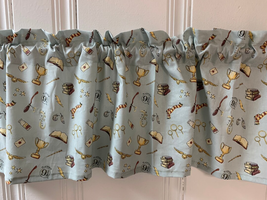 Harry Potter Valance Curtain Bedroom Kids Bedroom Window Etsy
