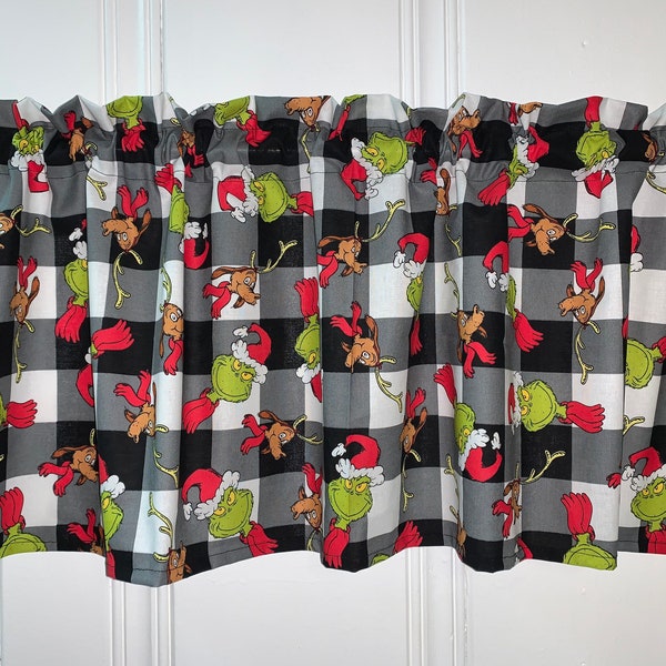 Grinch Window Curtain Etsy