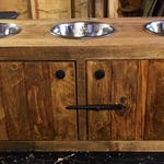 Three Bowl Dog Feeding Station With Cabinetanimal Etsy