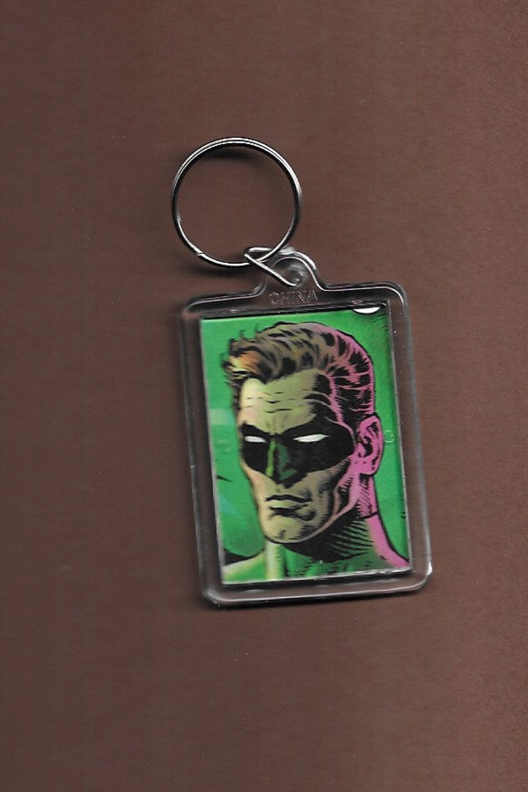 DC Comics Green Lantern Plastic Keychain 2 Etsy