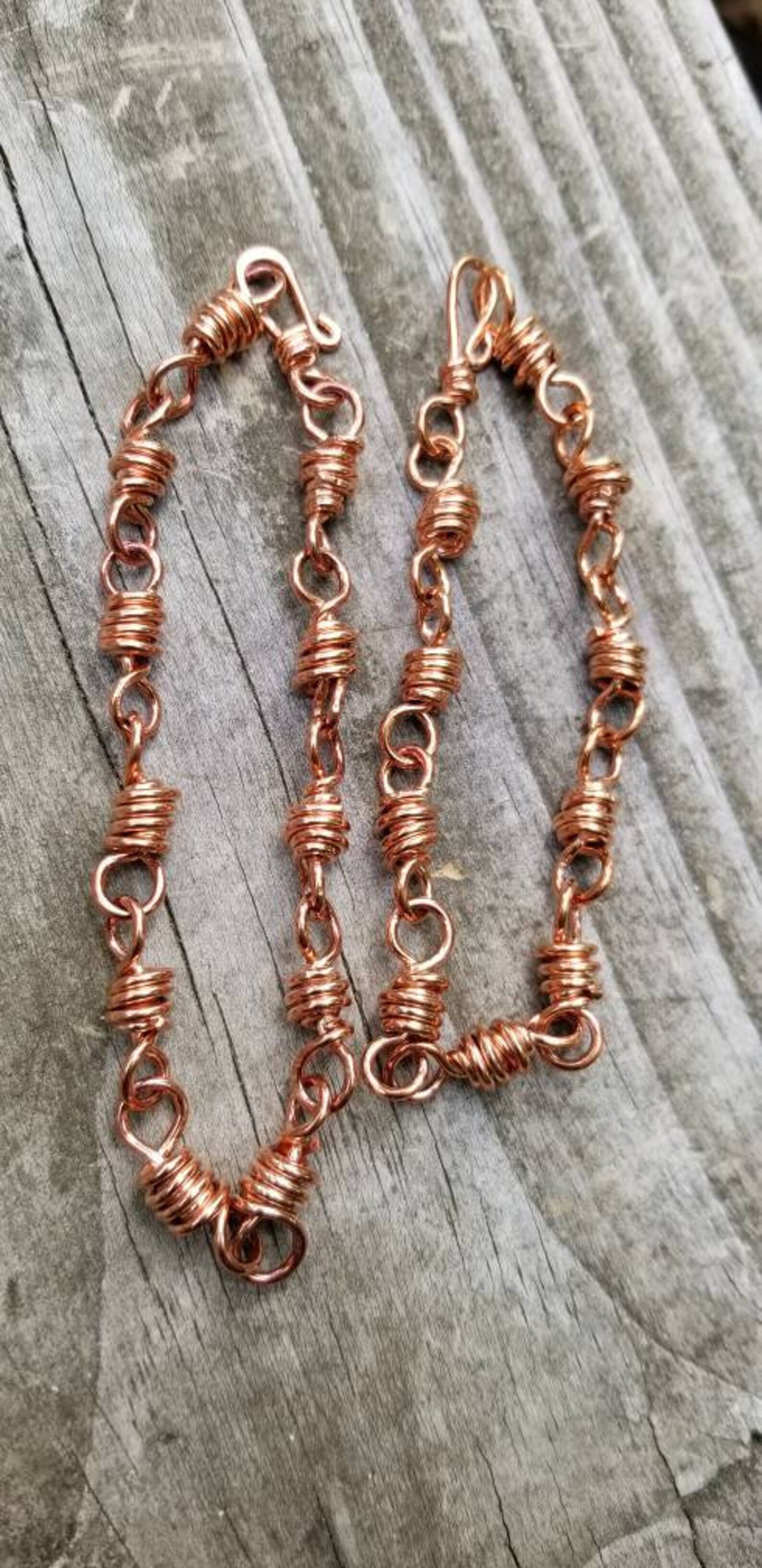 Heavy Copper Link Bracelet Unisex Bracelet Mens Copper Etsy