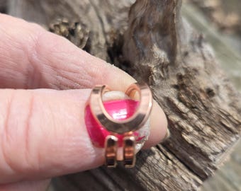 Arthritis ring can fit over knuckles or just a nice artistic style ring to wear.  100% copper wire ring