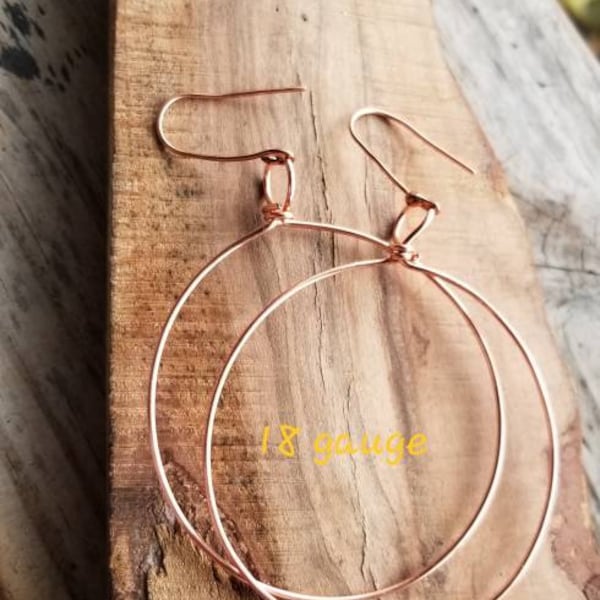 Copper hoop earrings, minimalist hoop earrings, affordable cooper hoop earrings, boho earrings