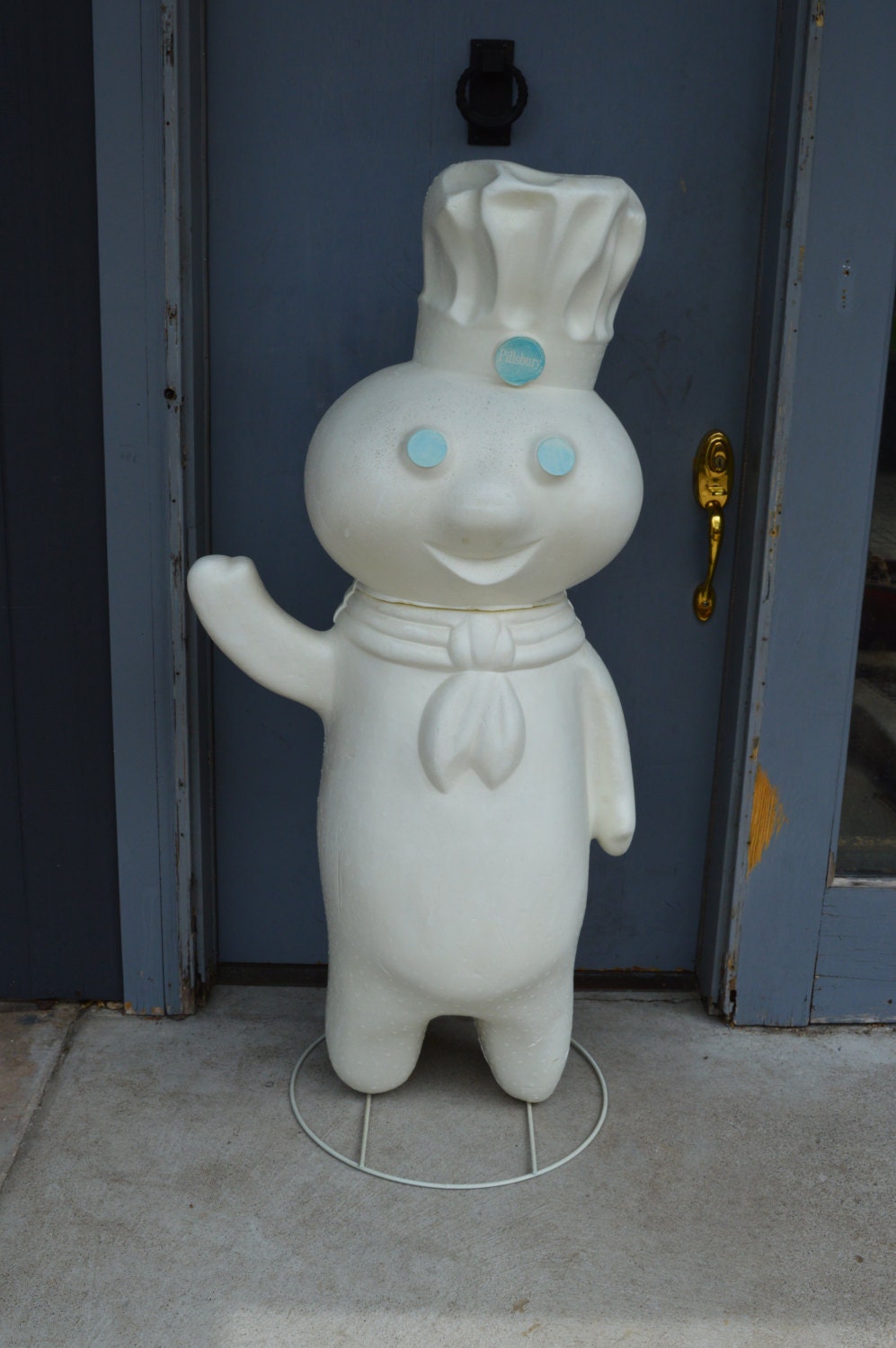 4.5' Tall Styrofoam Pillsbury Doughboy Statue ~ 1970s Grocery