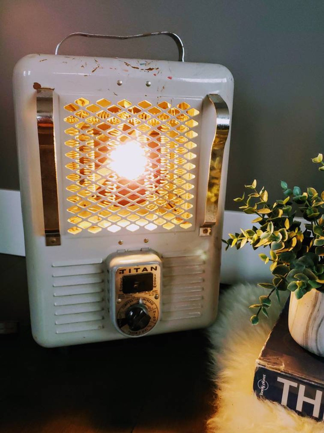 Repurposed Vintage Titan Space Heater Lamp Etsy