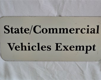 Vintage State/Commerical Vehicles Street Signs